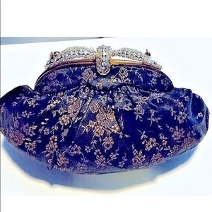 Vtg Eaton In France Rhinestone Evening Bag Clutch